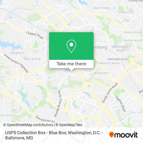 USPS Collection Box - Blue Box map