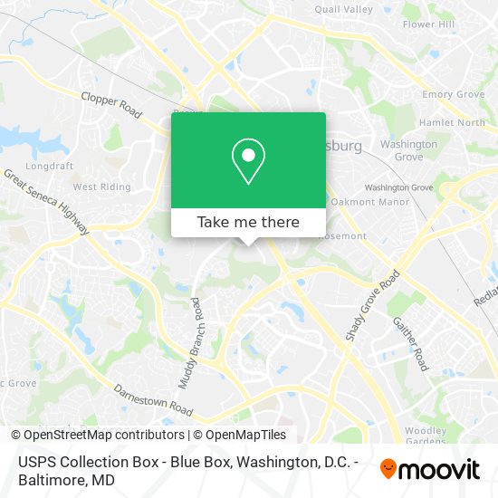 USPS Collection Box - Blue Box map