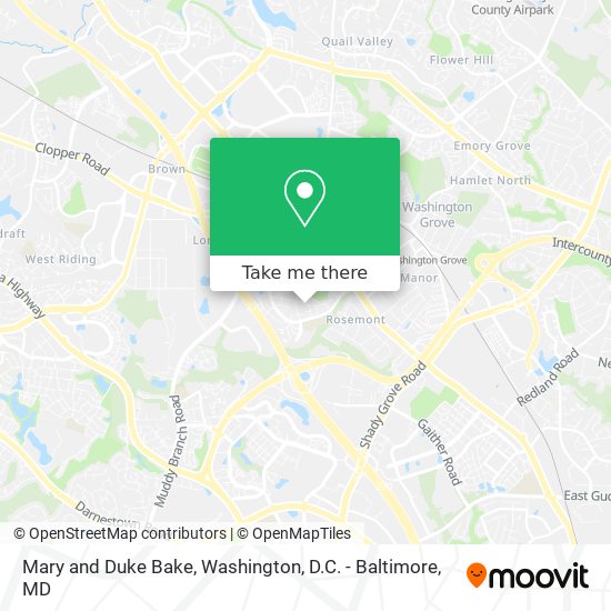 Mary and Duke Bake map