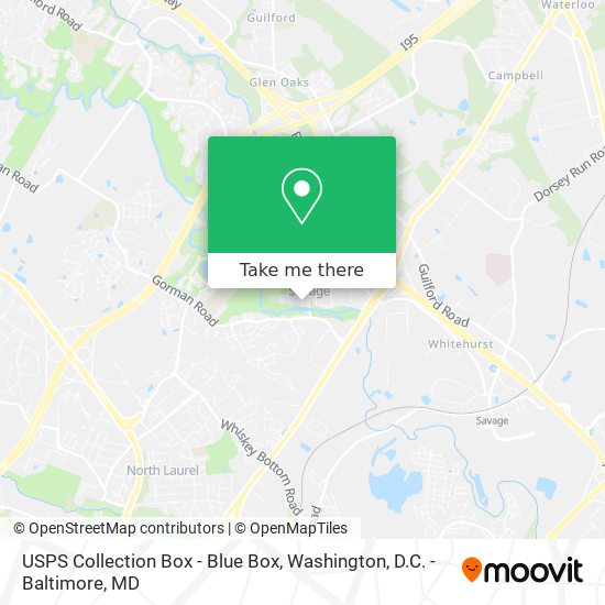 USPS Collection Box - Blue Box map