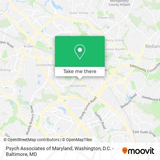 Psych Associates of Maryland map