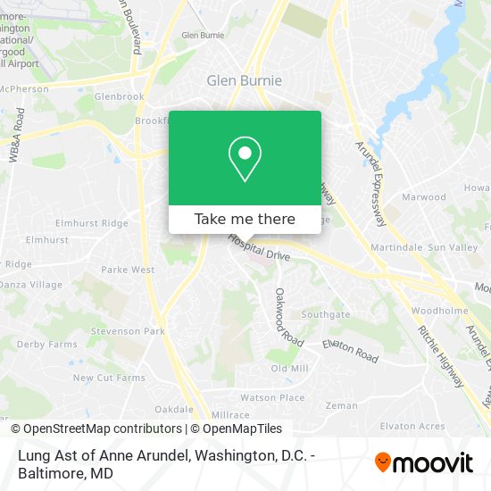 Lung Ast of Anne Arundel map