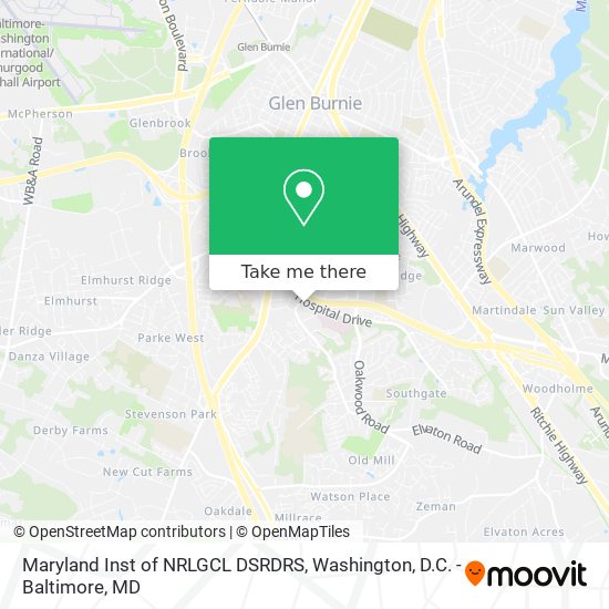 Maryland Inst of NRLGCL DSRDRS map