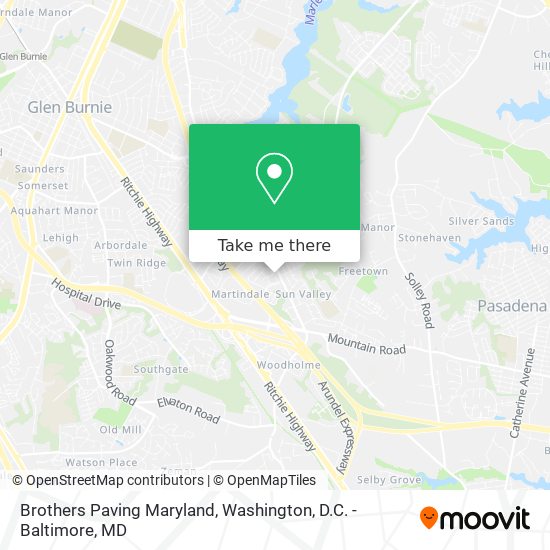 Mapa de Brothers Paving Maryland