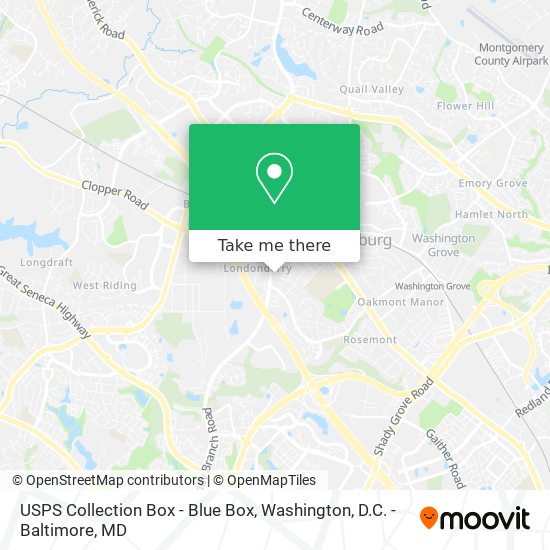 USPS Collection Box - Blue Box map