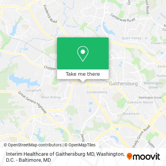 Mapa de Interim Healthcare of Gaithersburg MD