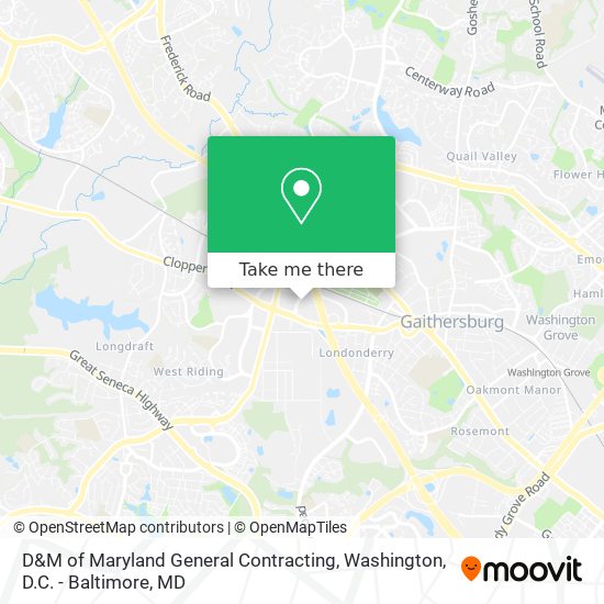 D&M of Maryland General Contracting map