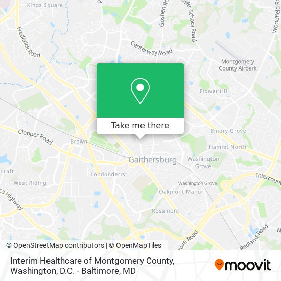 Mapa de Interim Healthcare of Montgomery County