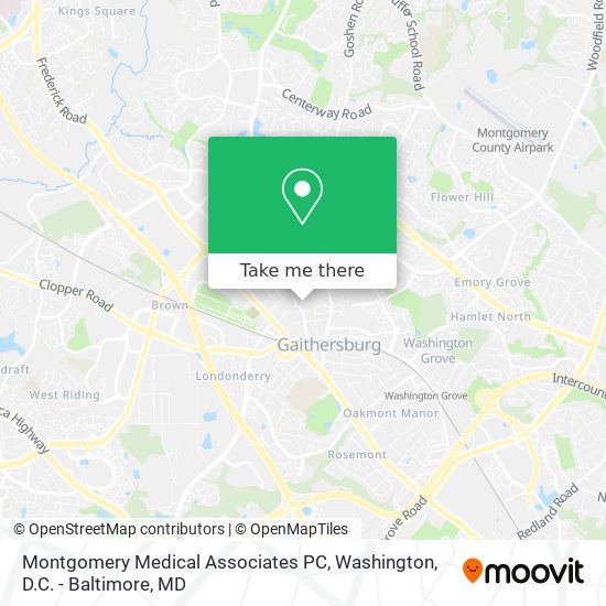 Mapa de Montgomery Medical Associates PC