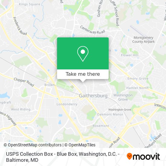 USPS Collection Box - Blue Box map