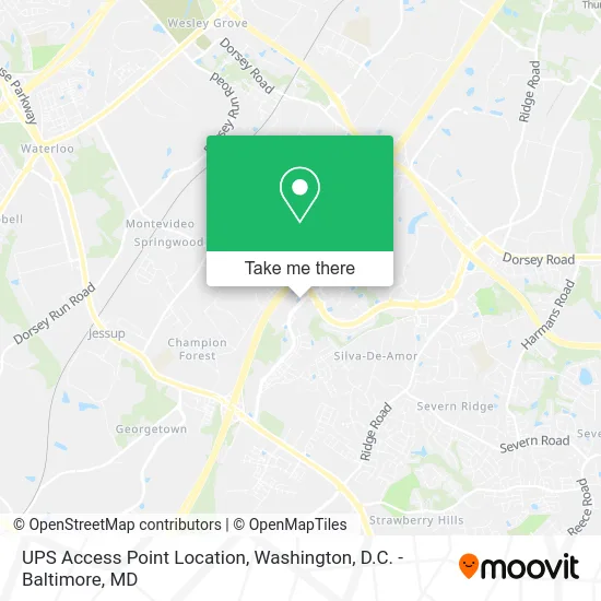 UPS Access Point Location map