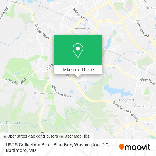 USPS Collection Box - Blue Box map