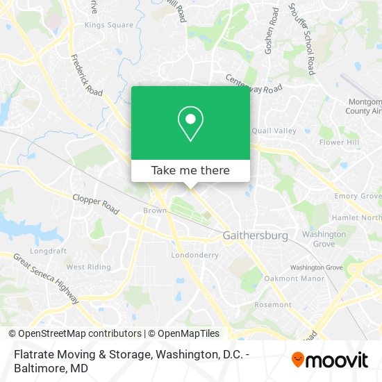 Mapa de Flatrate Moving & Storage