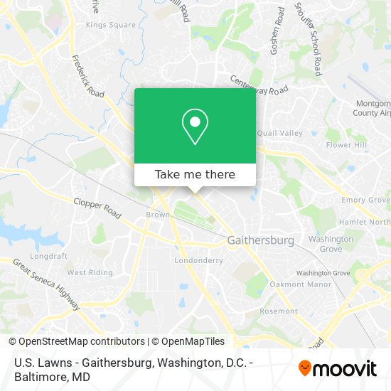 Mapa de U.S. Lawns - Gaithersburg