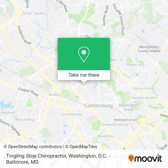 Mapa de Tingling Stop Chiropractor