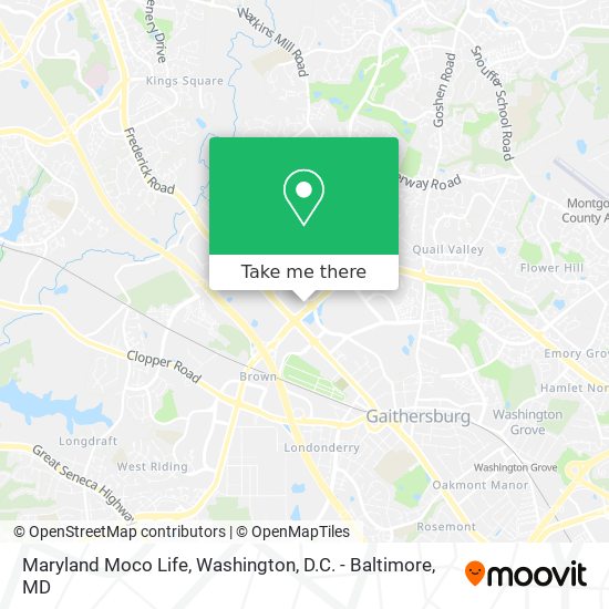 Mapa de Maryland Moco Life