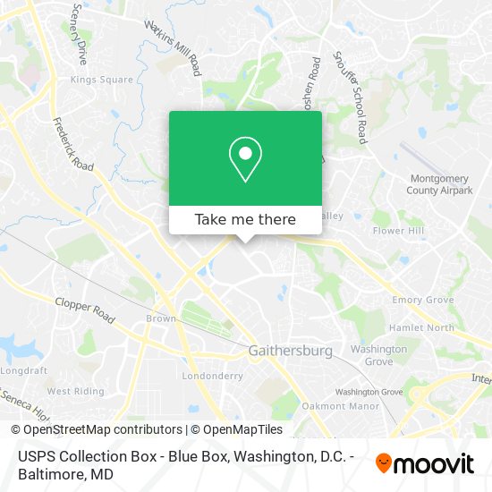 Mapa de USPS Collection Box - Blue Box