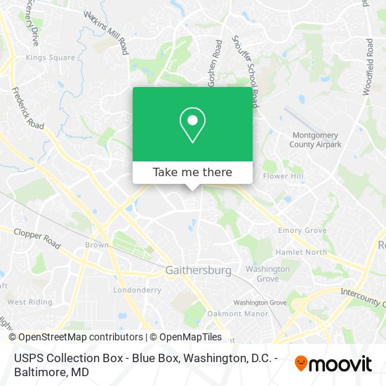 USPS Collection Box - Blue Box map