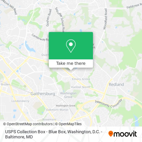 Mapa de USPS Collection Box - Blue Box