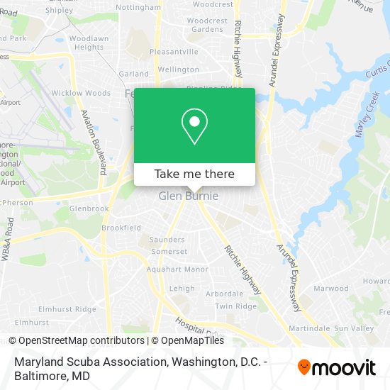 Maryland Scuba Association map