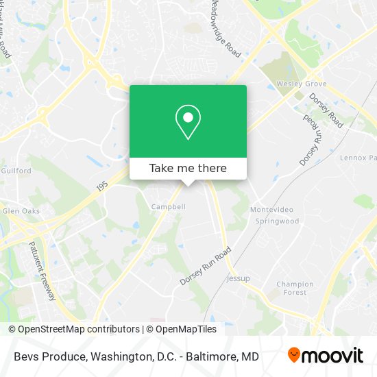 Bevs Produce map
