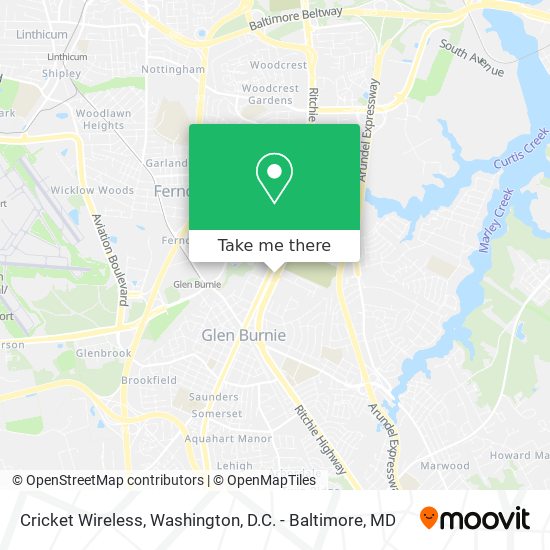 Mapa de Cricket Wireless