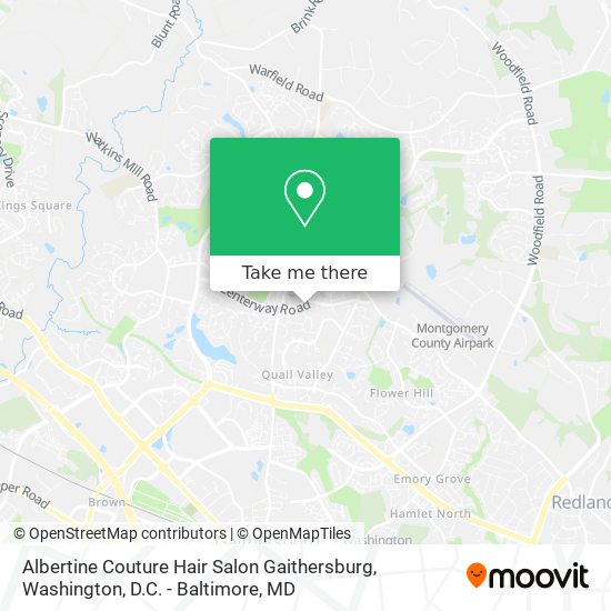 Mapa de Albertine Couture Hair Salon Gaithersburg