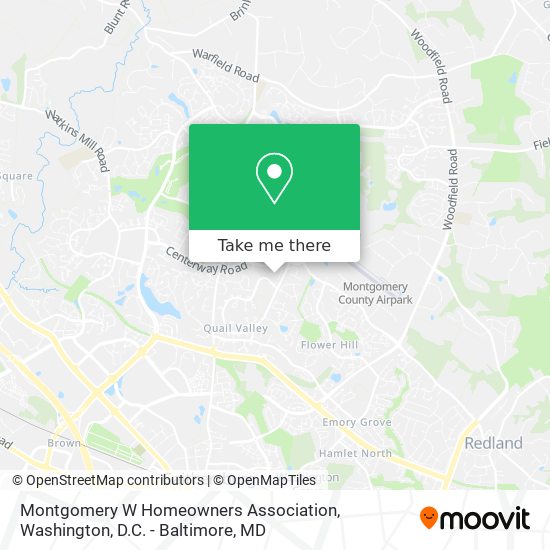 Montgomery W Homeowners Association map