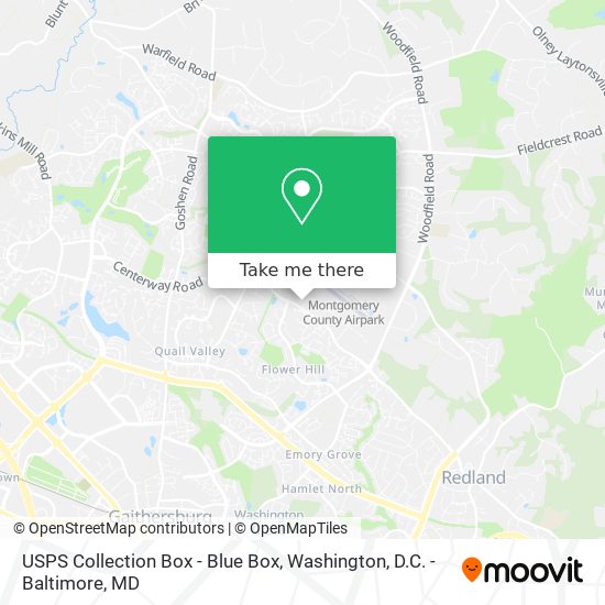 USPS Collection Box - Blue Box map