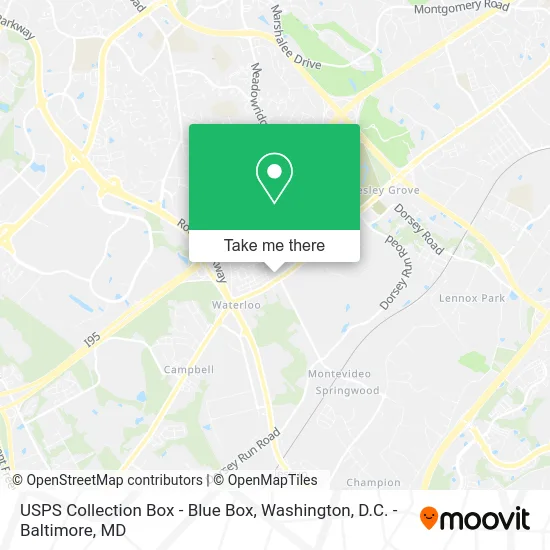 USPS Collection Box - Blue Box map