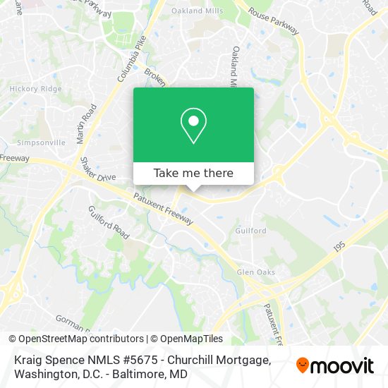 Mapa de Kraig Spence NMLS #5675 - Churchill Mortgage
