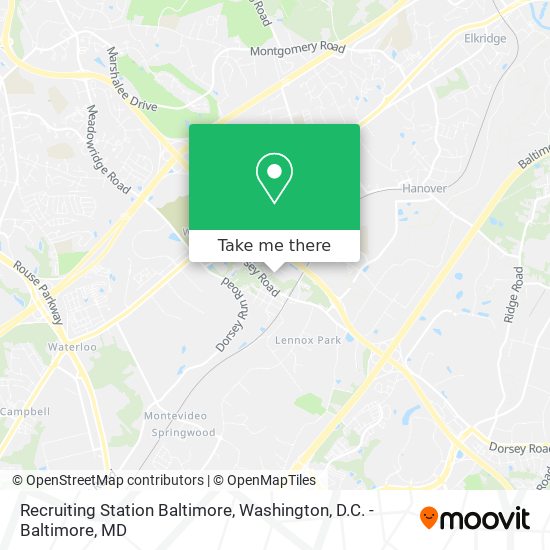 Mapa de Recruiting Station Baltimore
