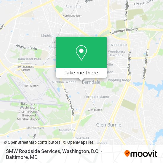 SMW Roadside Services map