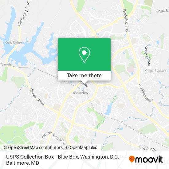 USPS Collection Box - Blue Box map