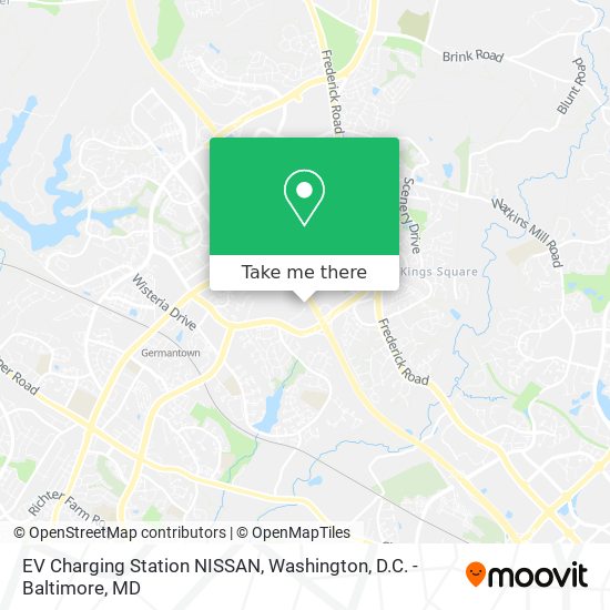 EV Charging Station NISSAN map