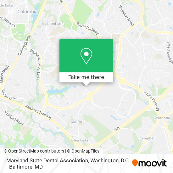 Maryland State Dental Association map