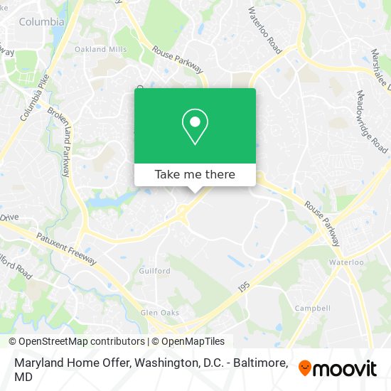 Mapa de Maryland Home Offer