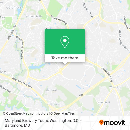 Mapa de Maryland Brewery Tours