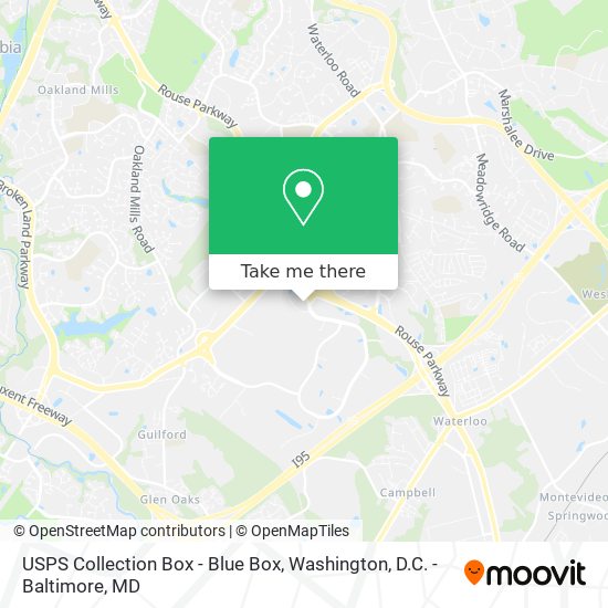 USPS Collection Box - Blue Box map