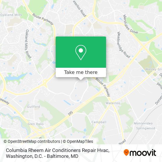 Columbia Rheem Air Conditioners Repair Hvac map