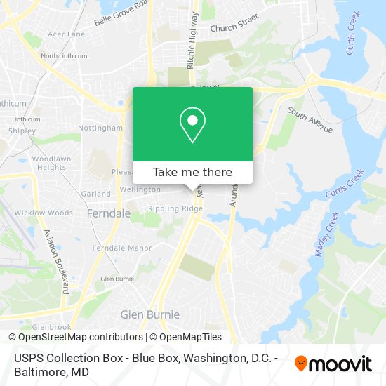 USPS Collection Box - Blue Box map