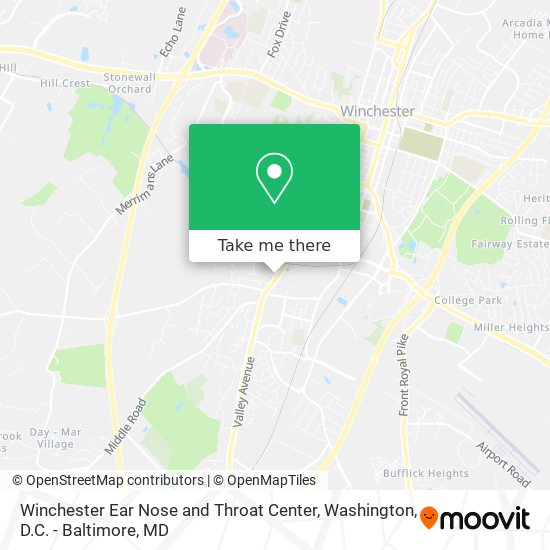 Mapa de Winchester Ear Nose and Throat Center