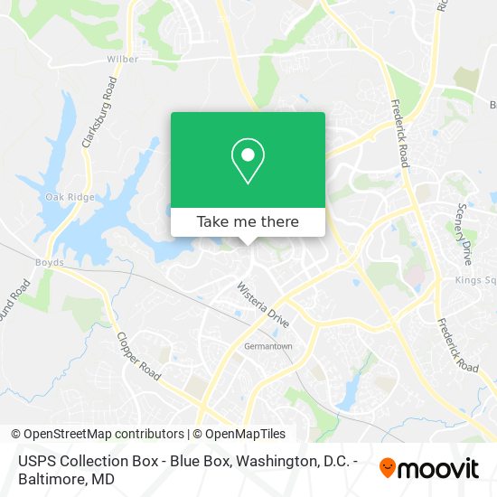 Mapa de USPS Collection Box - Blue Box