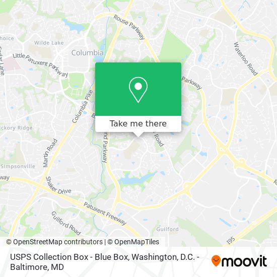 USPS Collection Box - Blue Box map