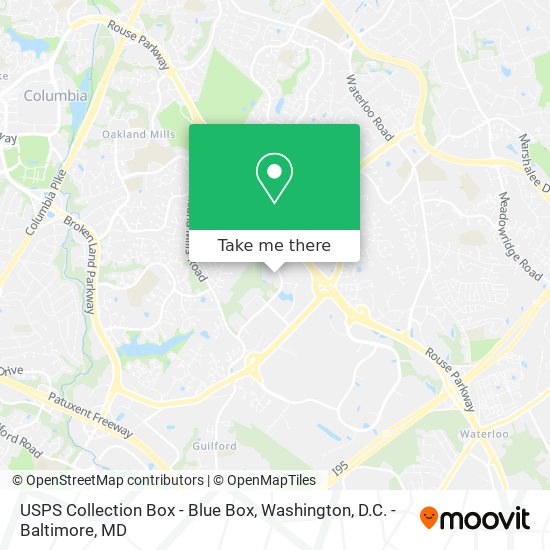 USPS Collection Box - Blue Box map