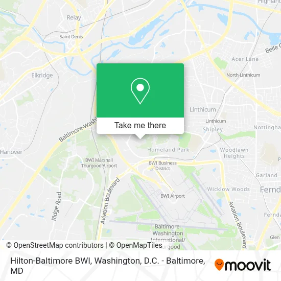 Hilton-Baltimore BWI map