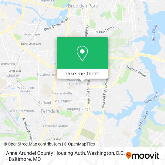 Mapa de Anne Arundel County Housing Auth