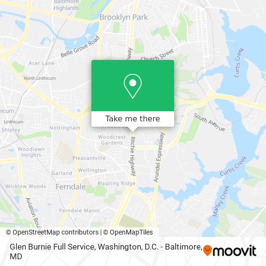 Mapa de Glen Burnie Full Service