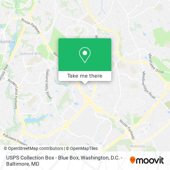 USPS Collection Box - Blue Box map