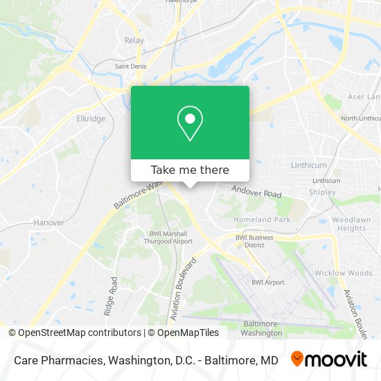 Care Pharmacies map